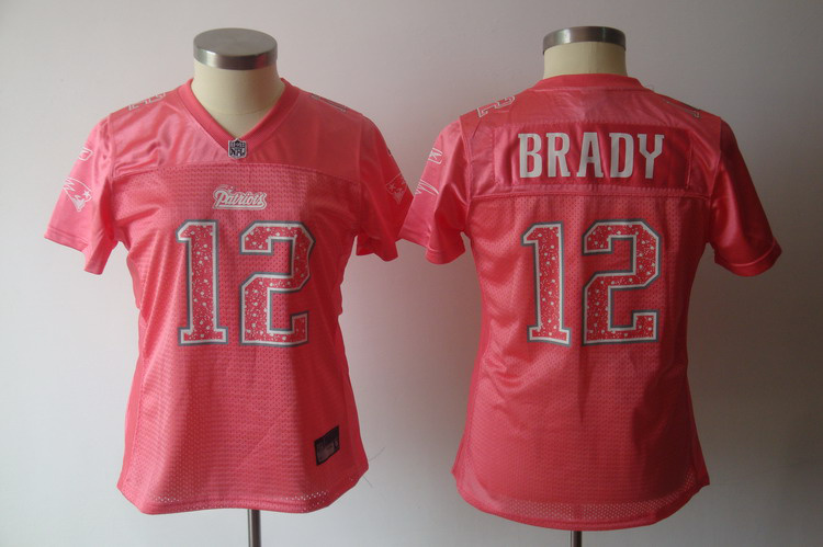 Patriots #12 Tom Brady Red Women's Sweetheart Stitched NFL Jersey